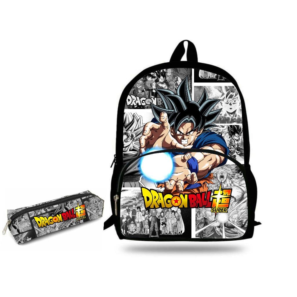 Mochila  e Estojo  Dragon Ball escolar passeio Viagem camping Goku anime 01
