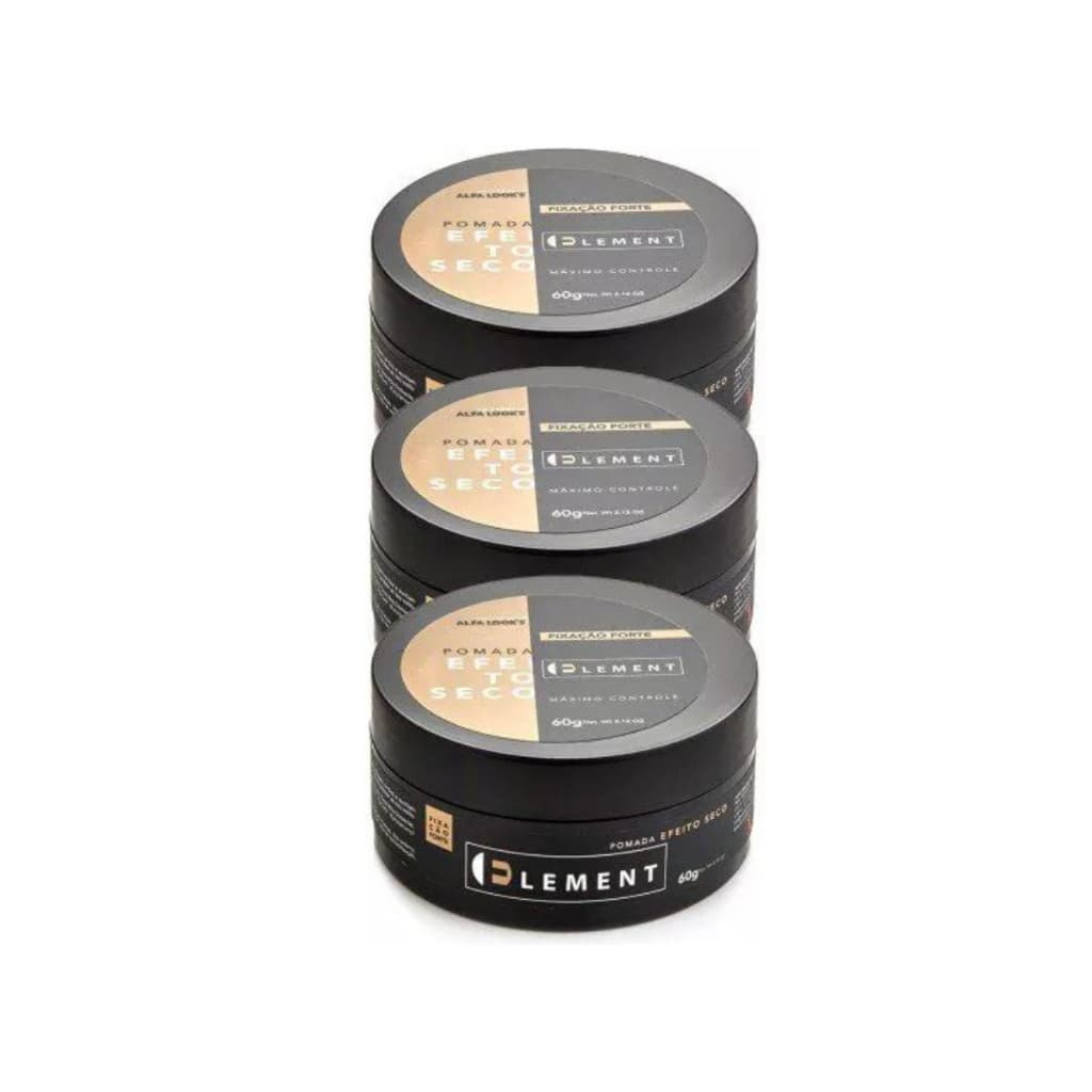 Kit 3 Cera Modeladora Para Cabelo Efeito Seco 60g Element