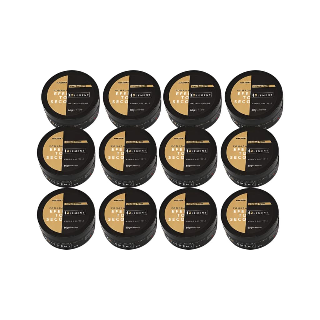 Kit 12 Cera Modeladora Para Cabelo Efeito Seco 60g Element