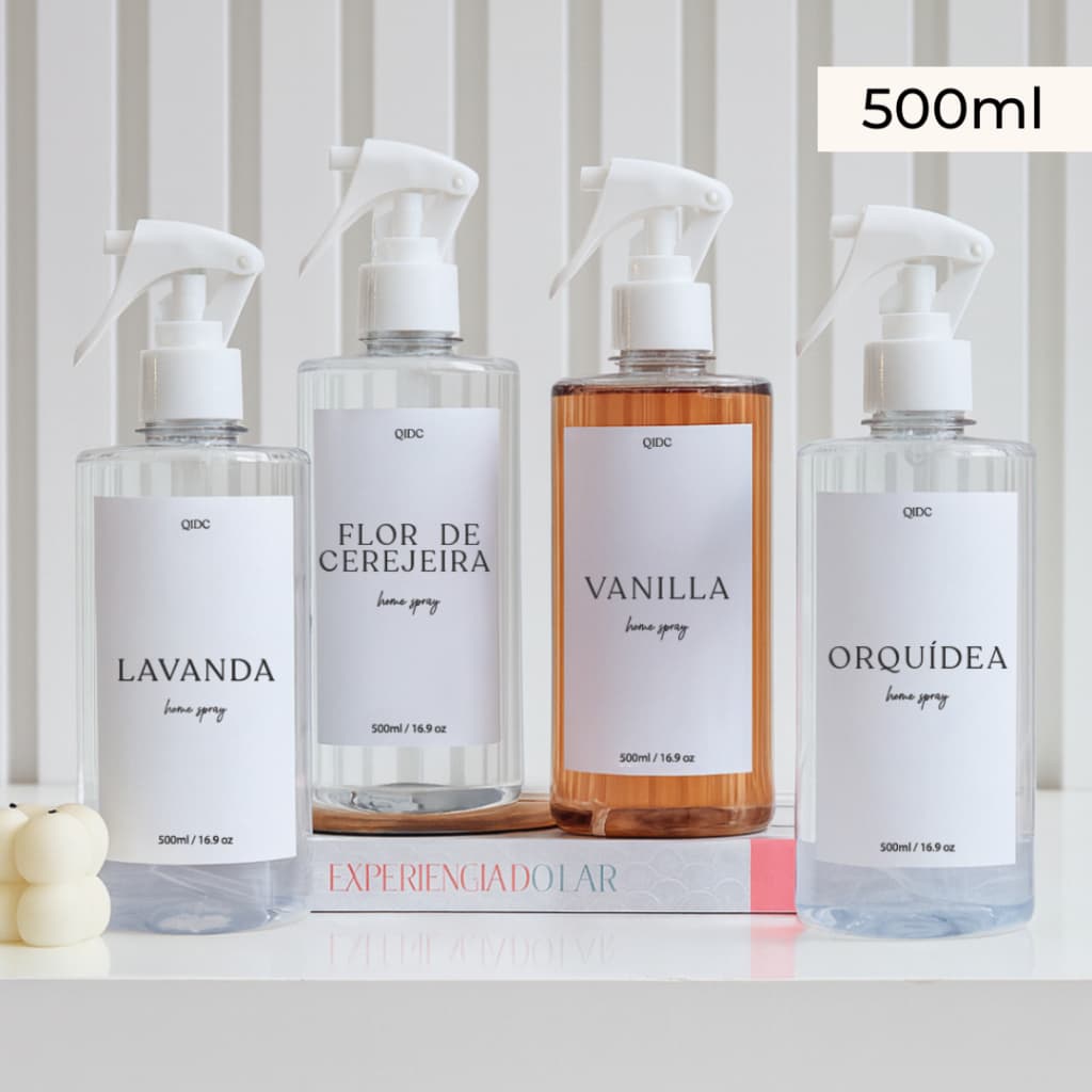 Aromatizador de Ambiente 500ML – Odorizante, Home Spray | Flor de Cerejeira, Lavanda, Orquídea e Vanilla
