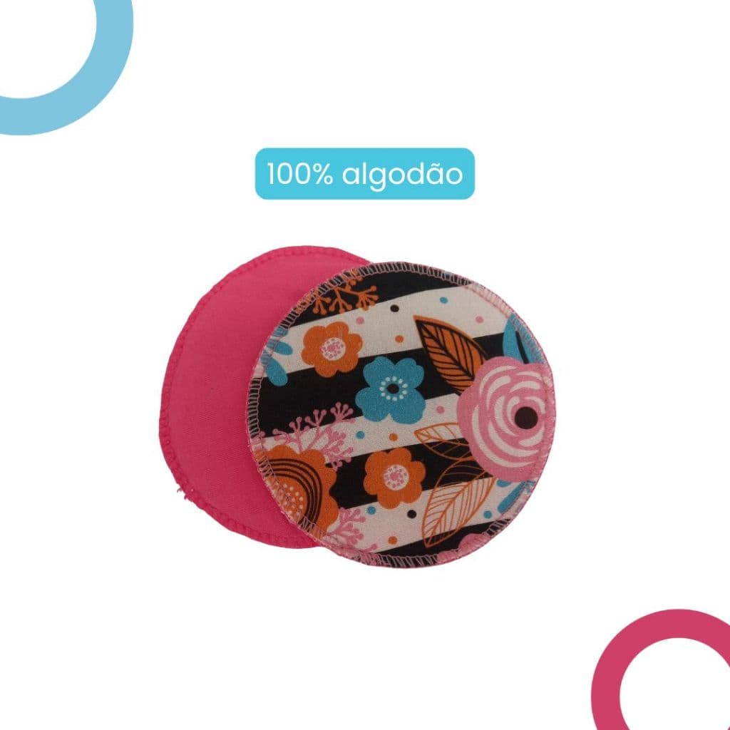 Kit 2, 4, 6,10 Protetores Absorventes para Seio Amamentação Impermeáveis 100% Algodão