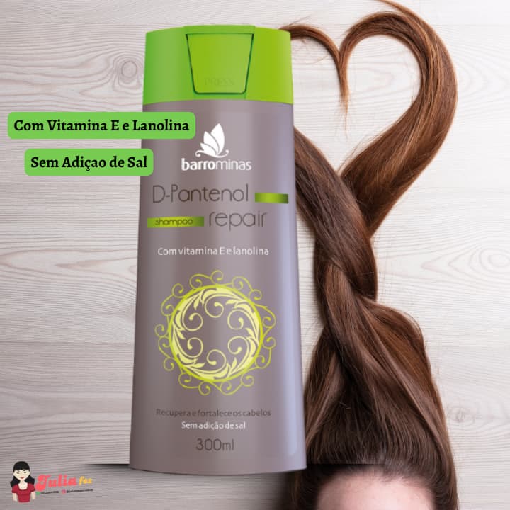 Shampoo Barrominas D-Pantenol Repair Com Vitaminas E e Lanolina 300ml