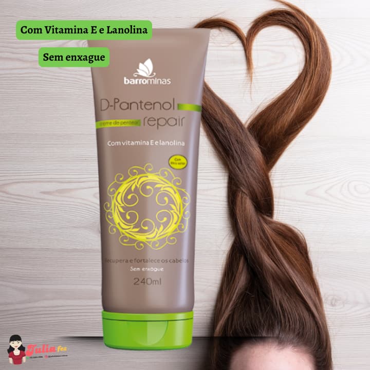 Creme de Pentear Barrominas D-Pantenol Repair Com Vitaminas E e Lanolina 240ml