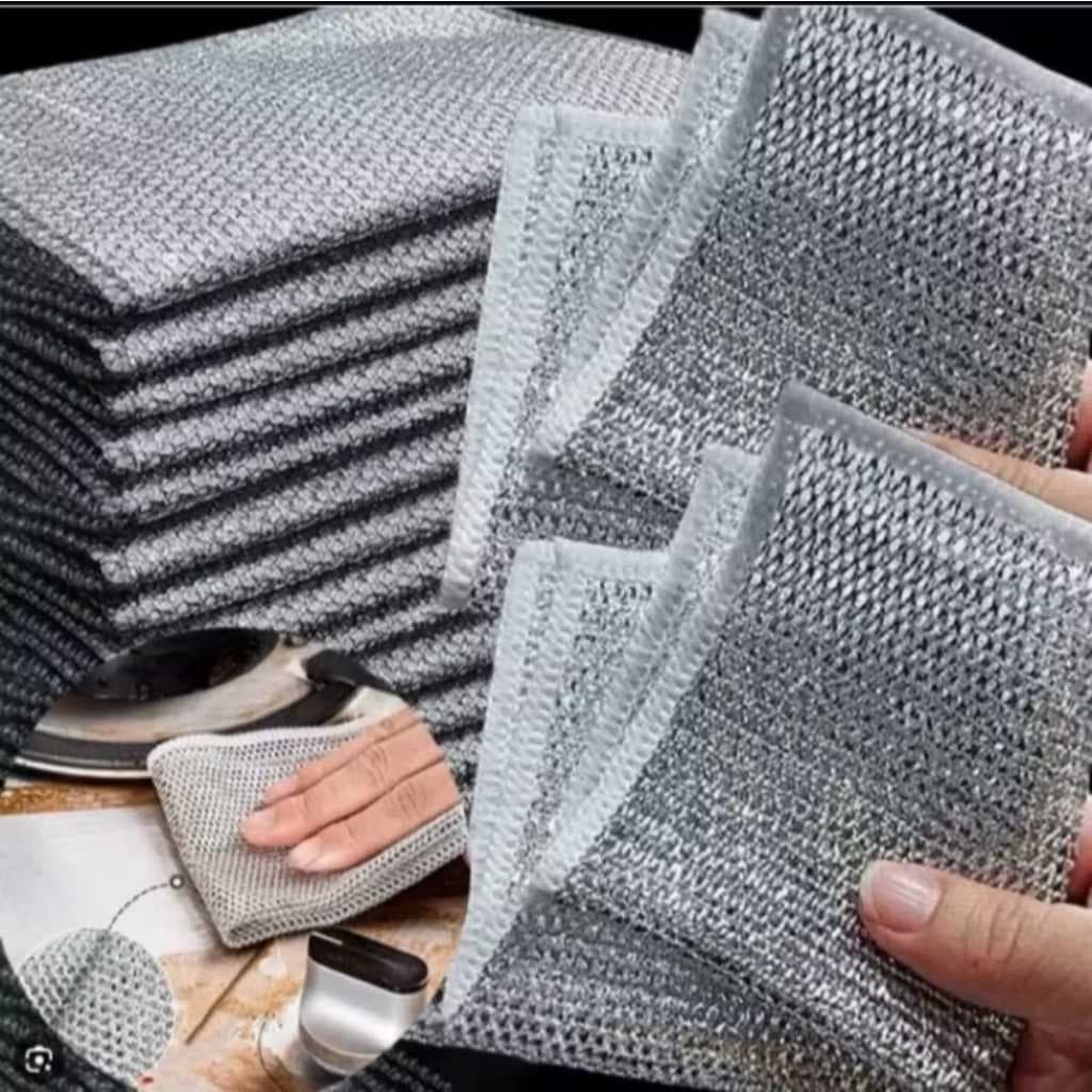 Kit 6-24 Peças Pano De Limpeza De Arame Metálico Fogão De Cozinha Prato e Panelas