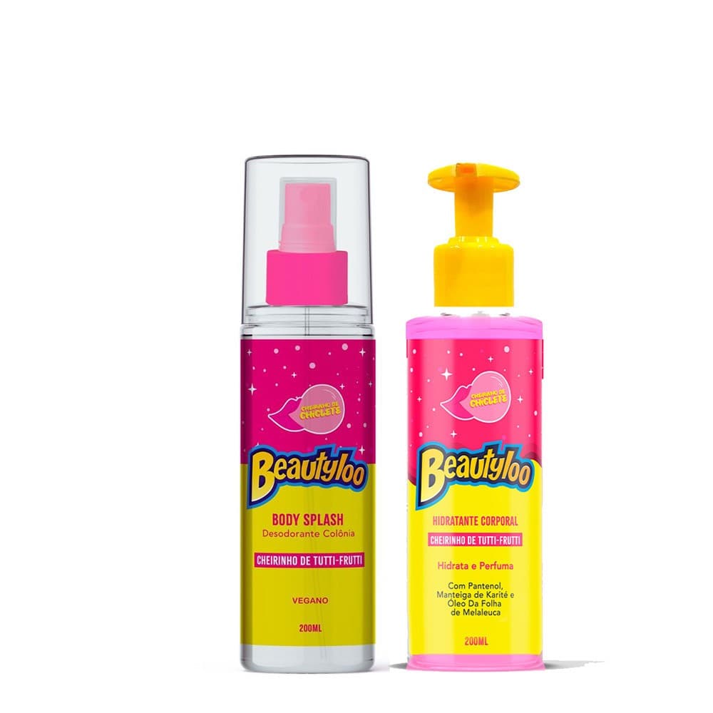 Kit Body Splash e Hidratante Corporal Cheirinho Beautyloo Face Beautiful 200ml