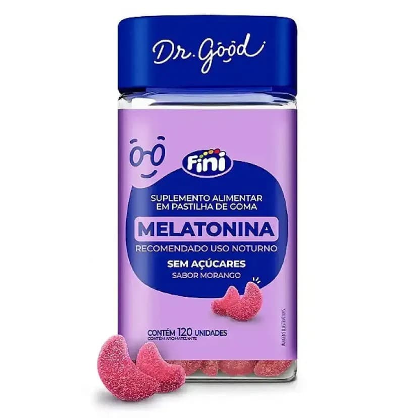 Melatonina Fini Sabor Morango C/120 Unidades Dr Good