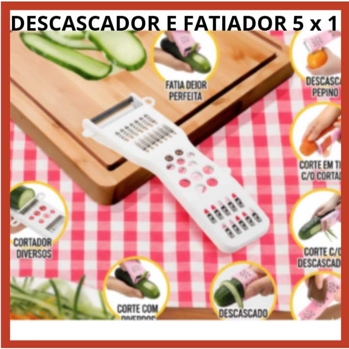 Descascador, Ralador e Fatiador 3 Lâminas de Inox Keita esti praticidade e rapidez no seu dia a dia