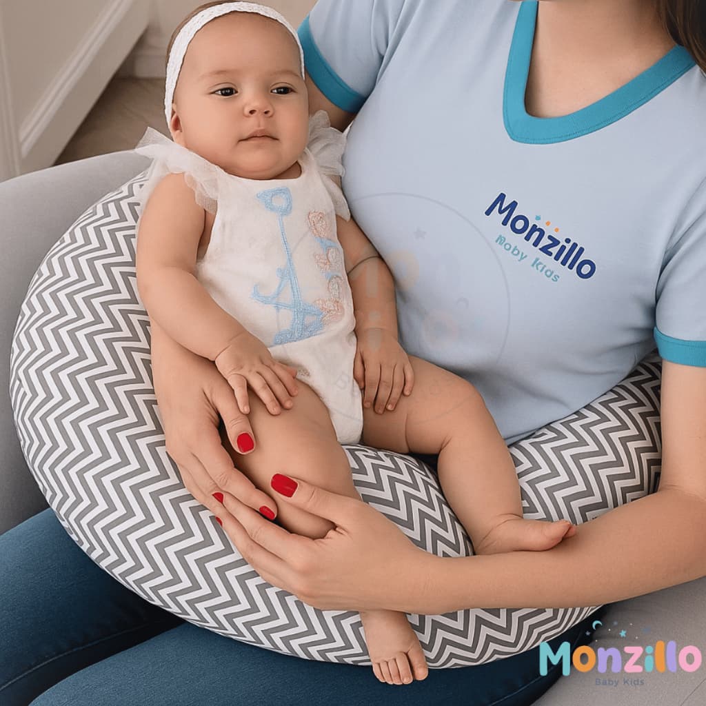 Almofada de Amamentação Com Laço Algodão Com Zíper