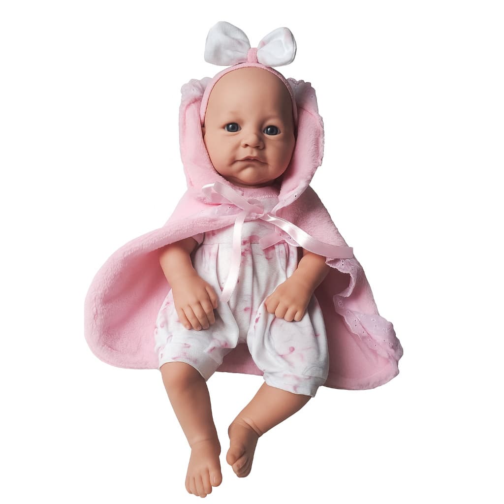 Boneca Reborn Realista com Manta Rosa - Toque Suave e Detalhes Fofos