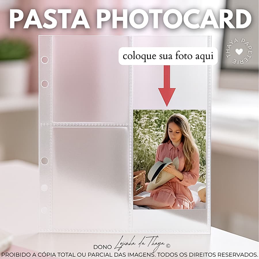 pasta saco saquinho para guardar fotos e photocards fichário