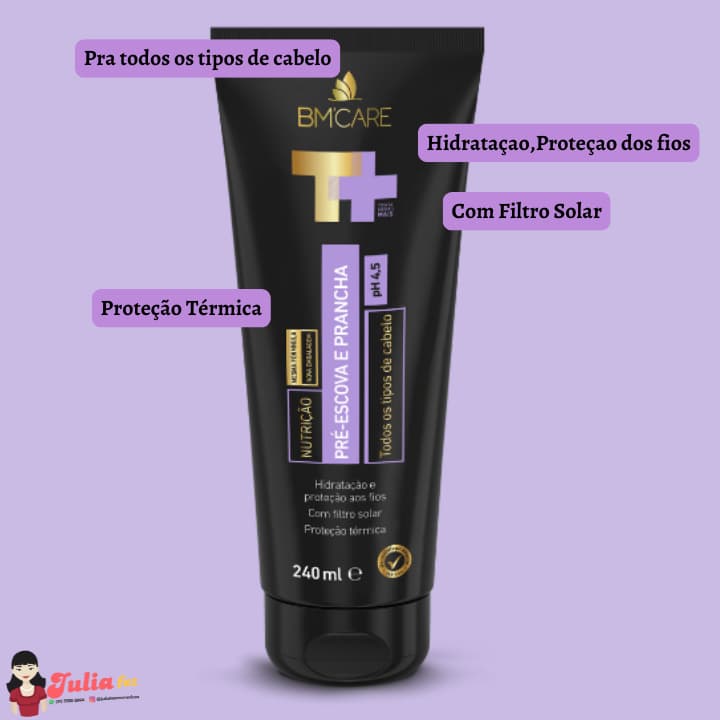 Creme Pré-Escova Barrominas Proteção Térmica e com Filtro Solar 240ml