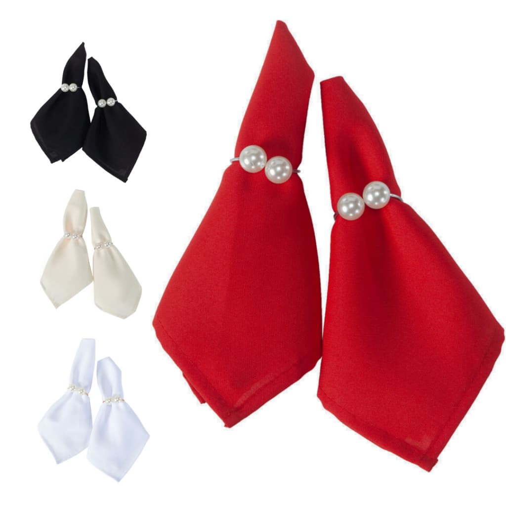 Guardanapo de Tecido Natal + Anel de Guardanapo Kit 4, 6, 8 e 10 Lugares