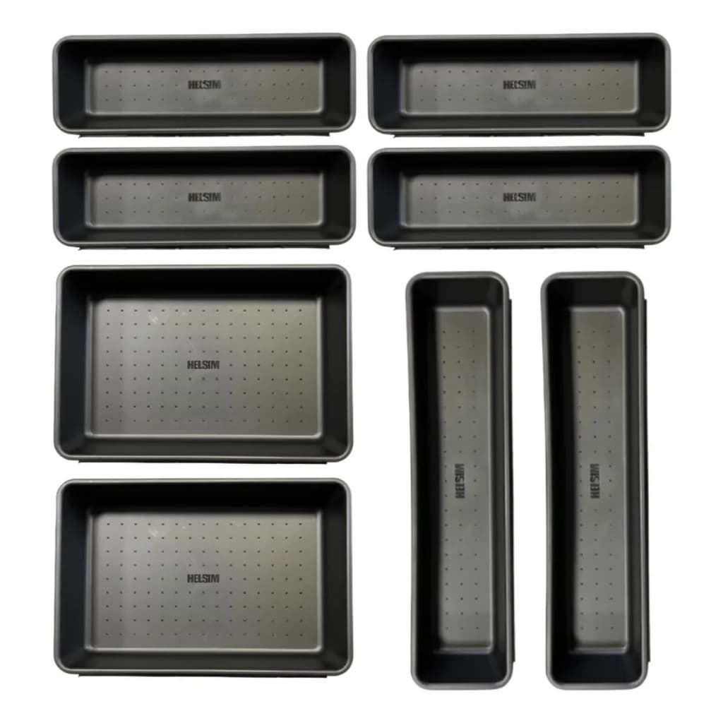 Kit Com 8 Organizadores De Gaveta Divisorias Helsim Cores