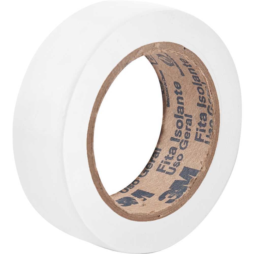 Fita isolante branca, 18 mm x 10 m, Imperial Cores, HB004298004, 3M10.37.041.810  Conteúdo da Embalagem: 4 Rolos de fita