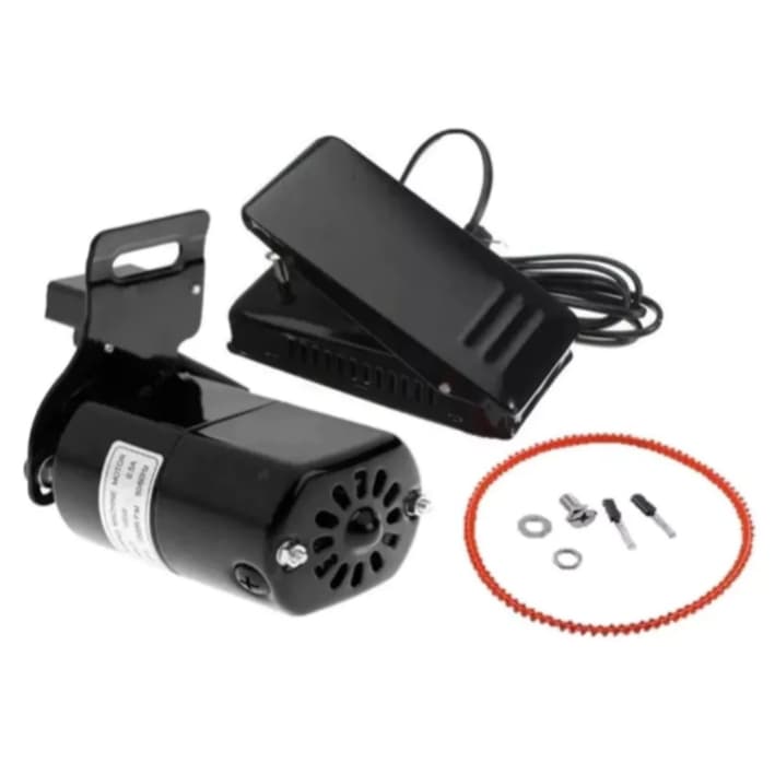 Motor + Pedal para Máquina Costura Doméstica Caseira Singer Elgin Vigorelli Reta e Zig Zag 110 e 220v