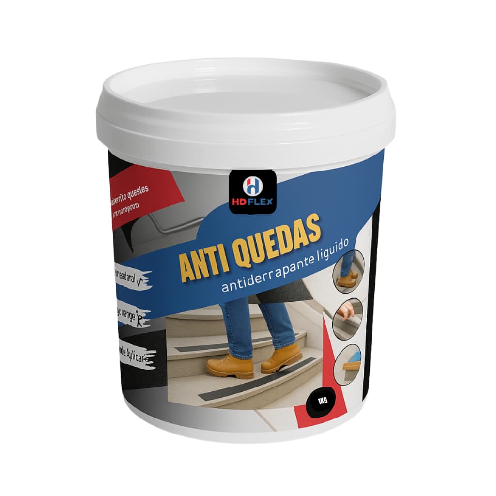 Tinta Antiderrapante Liquido Anti Quedas 1kg C/preto Hd Flex