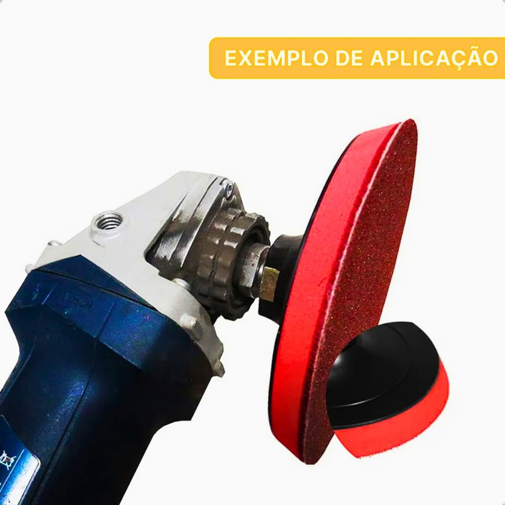 Suporte Boina disco com velcro para lixadeira Esmerilhadeira 115mm 4 1/2 polegadas rosca M14
