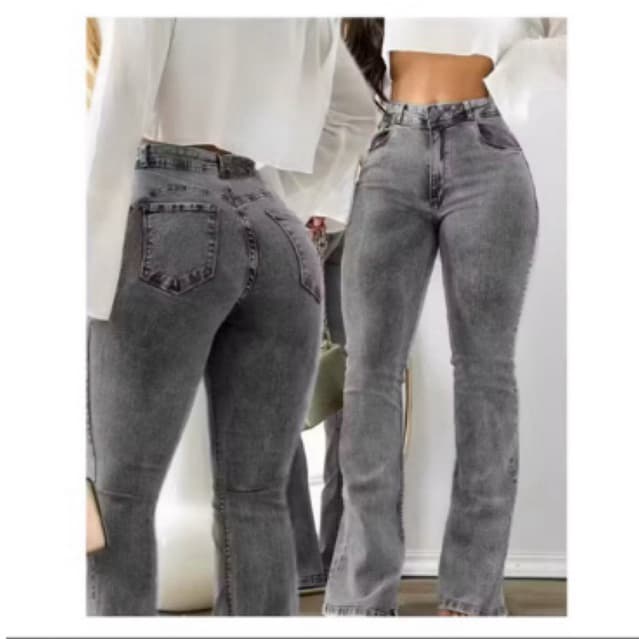Calça Feminina Boca de Sino , calça Grafite Calça Flar Feminina jeans calça Pantalona Jeans feminina 100% jeans