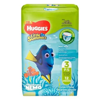 FRALDA PRAIA E PISCINA HUGGIES LITTLE SWIMMERS P/S - 12 un