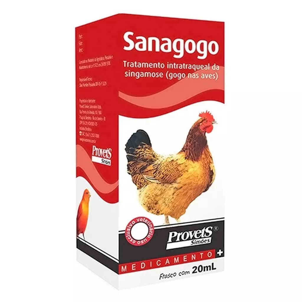 Sanagogo 20ml Tratamento Da Singamose Gogo Galinhas Perus e Gansos