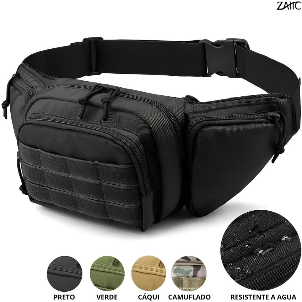 Pochete Bolsa Tática Militar Saque Rápido Compacta Impermeável e Reforçada