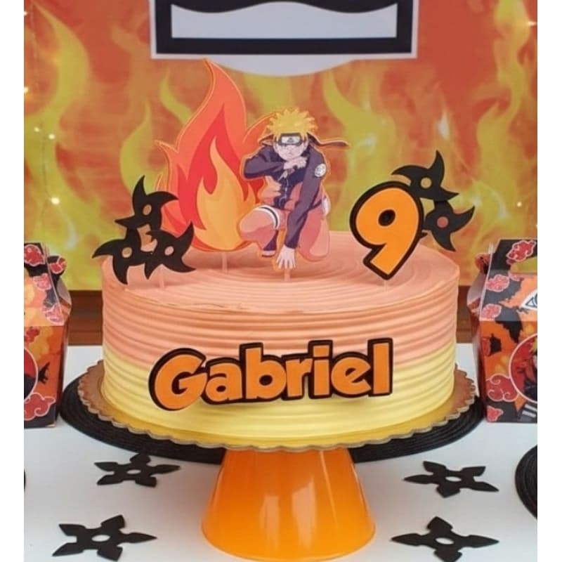 ENVIO RÁPIDO Topo de bolo Naruto Aniversário/Mesversário