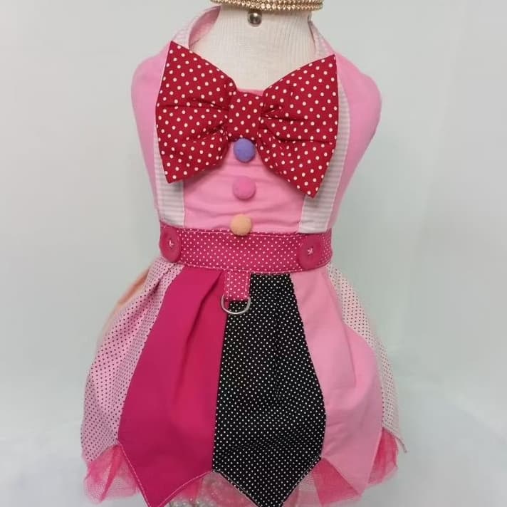 vestido cachorro fantasia palhacinha roupa pet