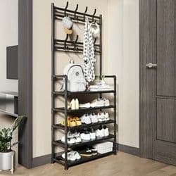 Prateleira Organizadora 5 Níveis Rack Suporte Guarda Roupa Closet Calçados Tênis Chinelo elegante