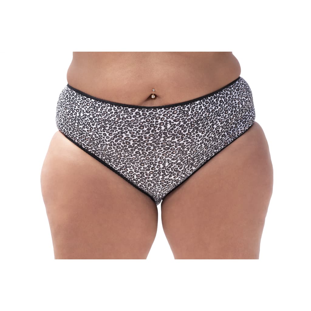 Calcinha Kit 6 ou 3 Peças Calçola Feminina Cotton Cós Alto Bico Estampada PLus