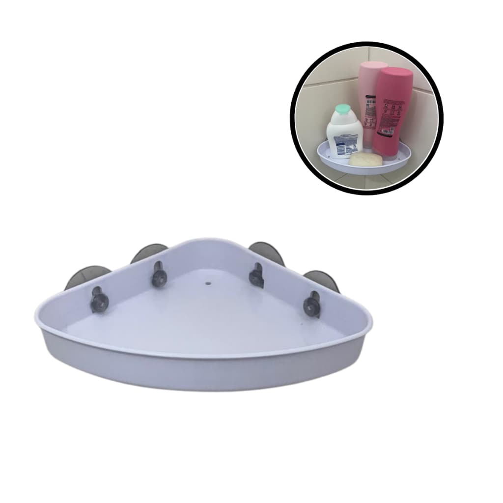 Suporte para shampoo cantoneira banheiro com ventosa
