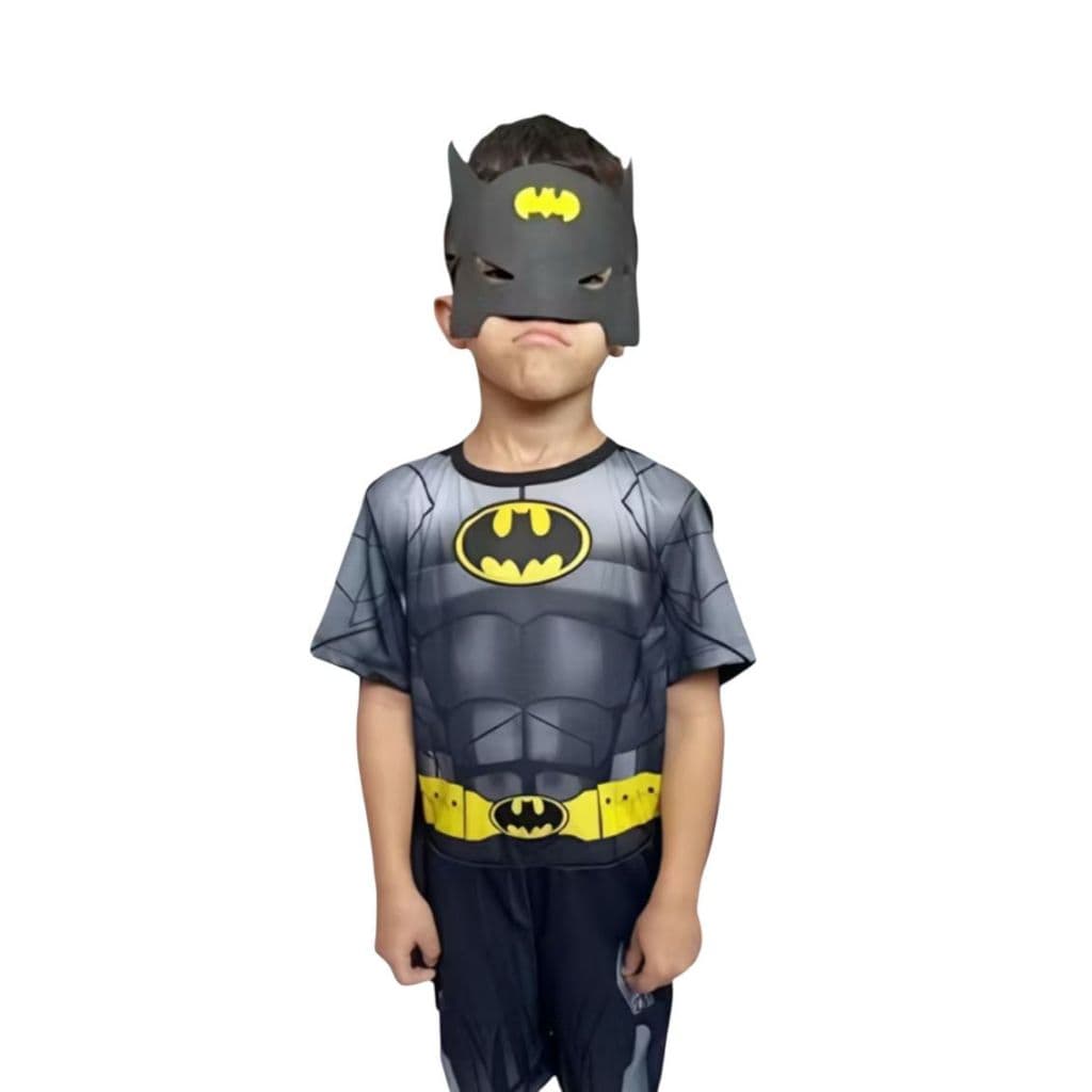 Fantasias Temática Batman Preto Infantil Masculina Heróis Barato Menino Promoção Com Máscara