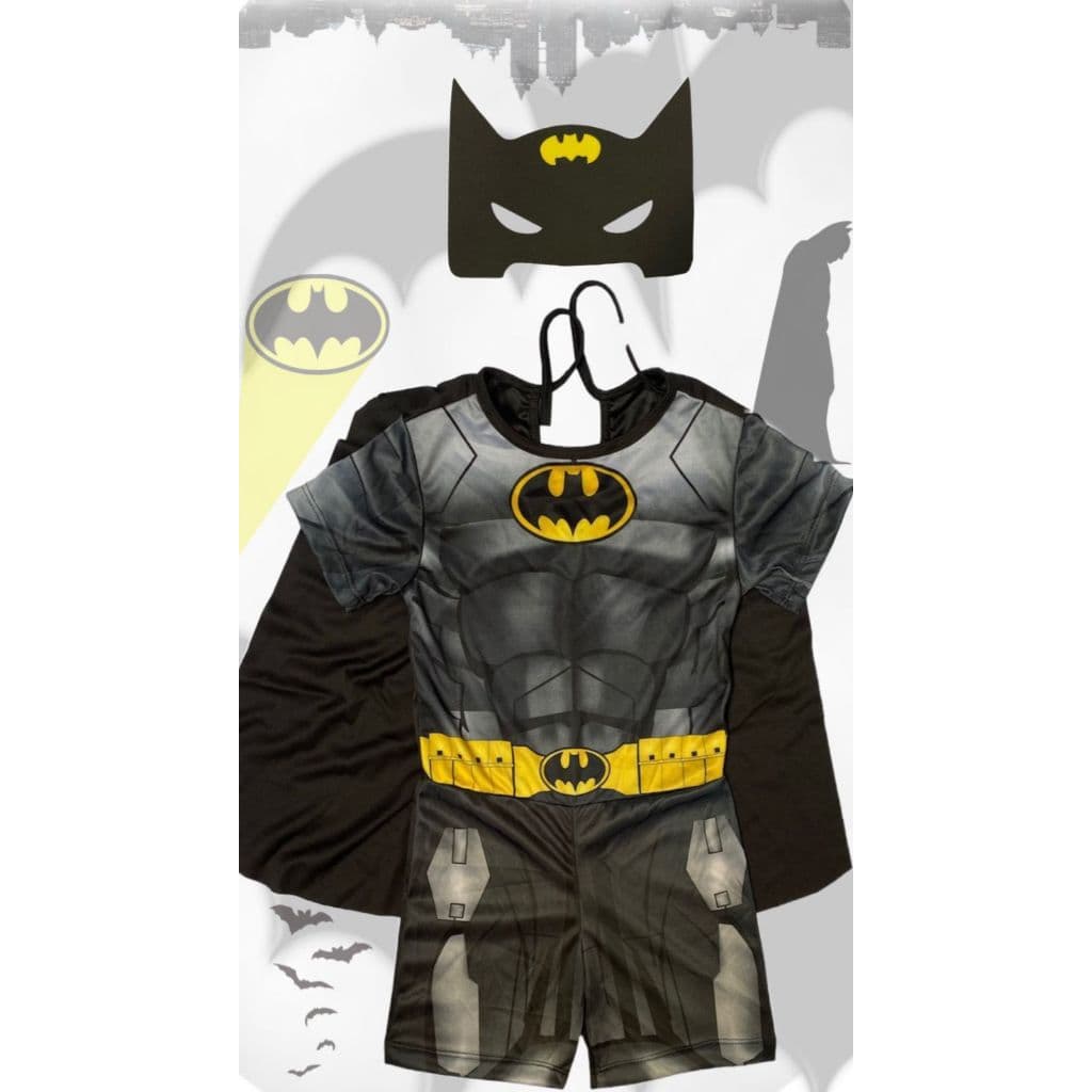 Fantasia Infantil Batman Roupa Aniversario com  Mascara