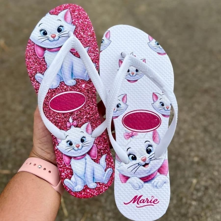 Chinelo Feminino Redondo Tira Fina Varias Estampas do 33 ao 40