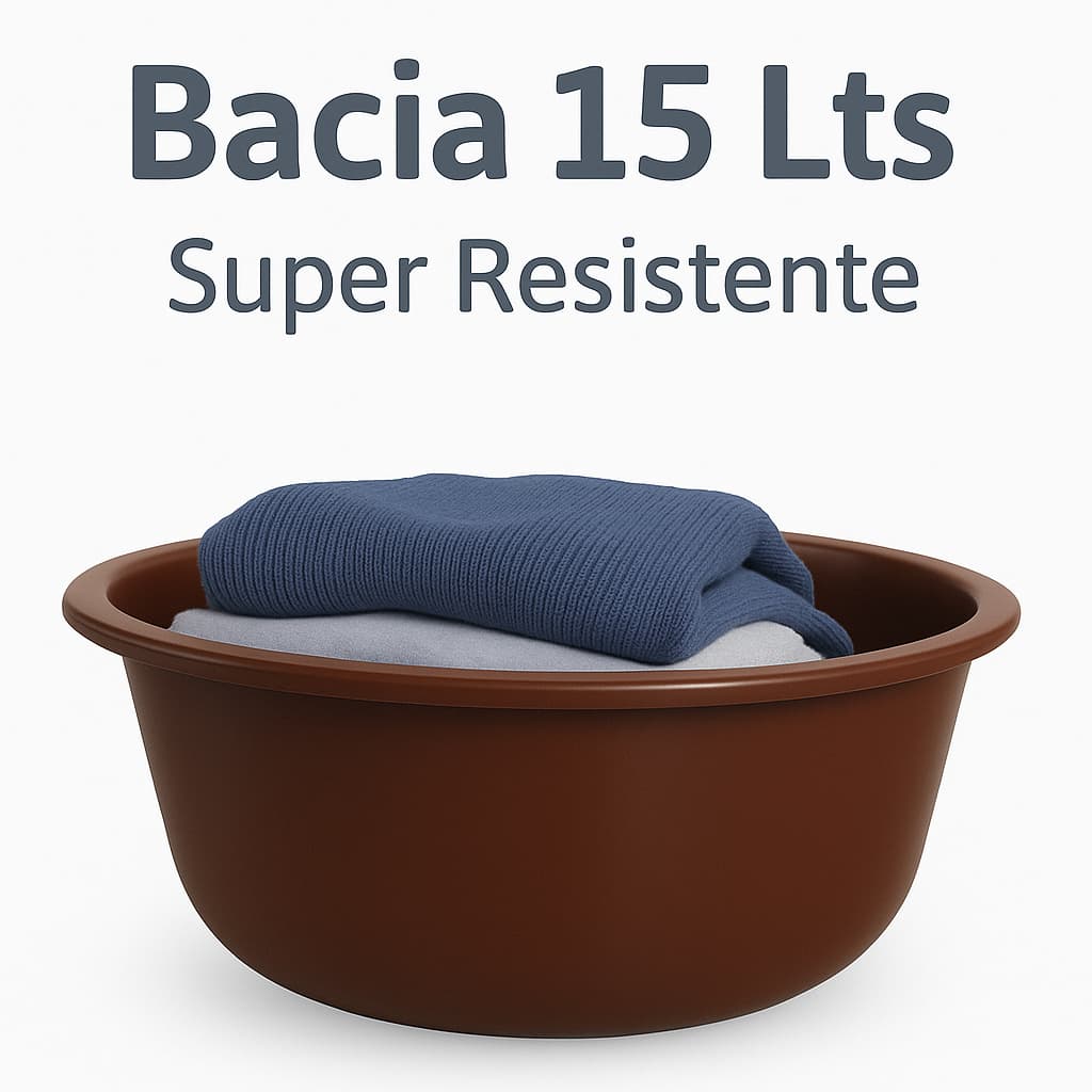Bacia Plastica 15 Litros - Colorida
