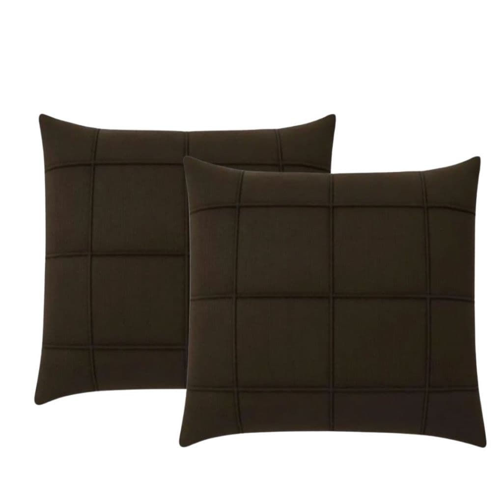 Kit 2 Almofadas Cheias Suede Drapeada Quadrada 45x45cm Decorativas