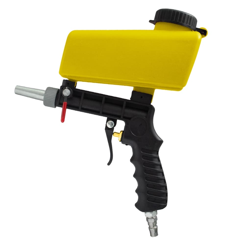 Pistola de Jateamento de Areia Gravidade 130psi 600ml Ferramenta Pneumática Portátil P/Limpeza Metal