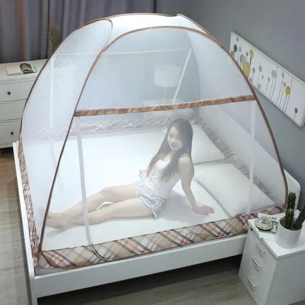 Rede Mosquiteiro Cama Casal Tela Protetor Contra Pernilongo Mosquito Rede Anti-Insetos Mosquiteiro Dobrável 200x120cm