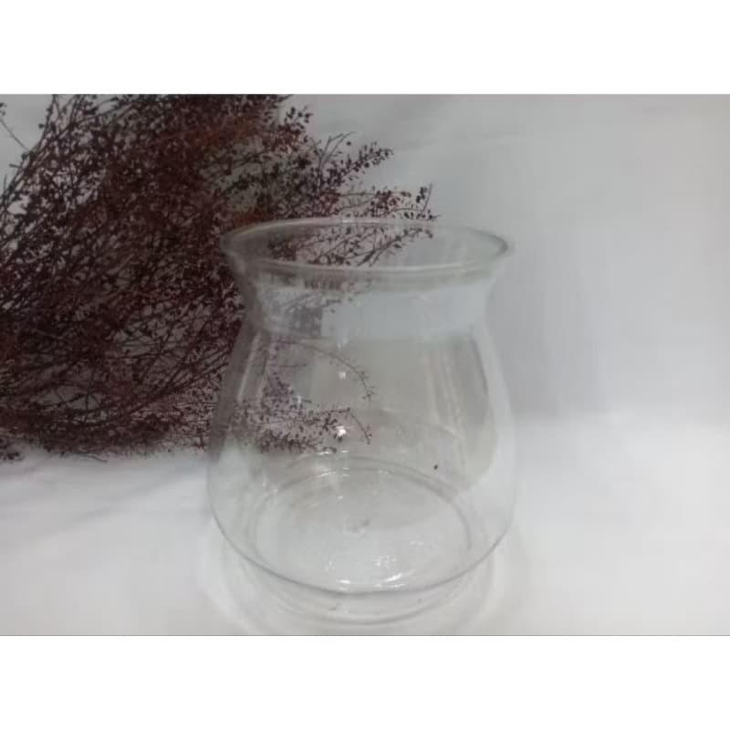 Kit 20 Vasos Redondos Transparente Aquário de Plástico Decoração