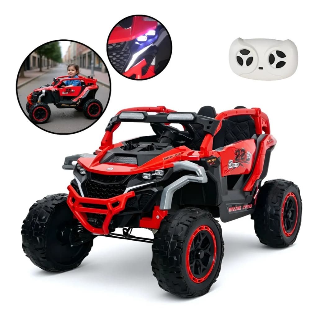 Carrinho Elétrico Infantil Mini Quadriciclo UTV 12v Som Luz Controle Bluetooth Completo