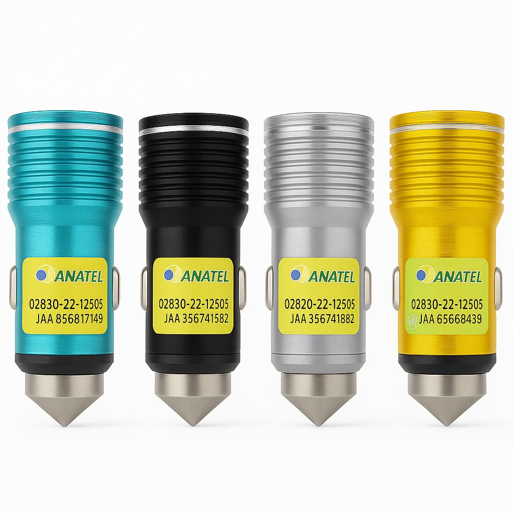 Carregador Veicular Rápido Dual USB e Tipo C 3.4A ANATEL – Carregamento Turbo para Celular