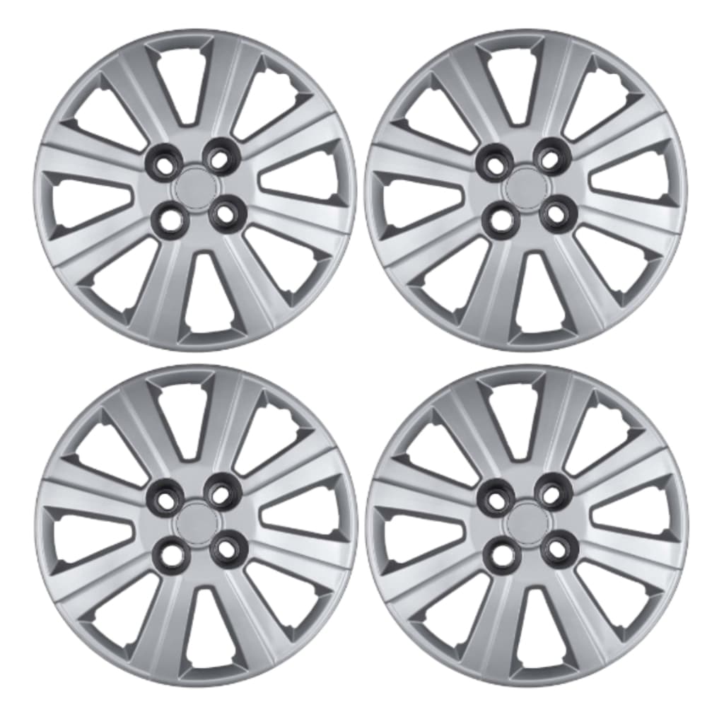 Kit 4 Calota Agile Aro 14 2010 2011 2012 2013 Prisma Chevrolet Prata Emblema