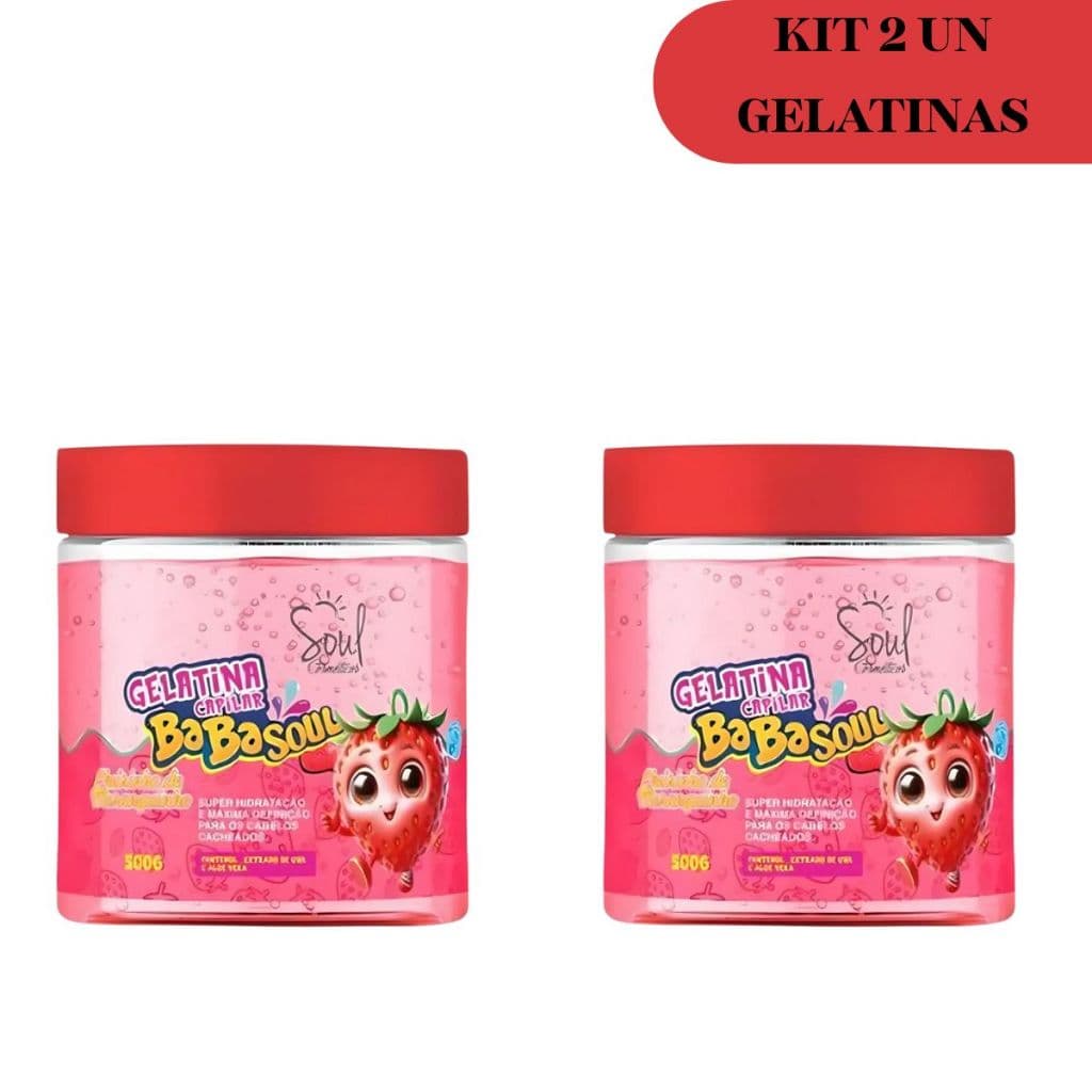Kit 2 Unidades Gelatina Capilar Soul Modelador de Cachos Finalizador Profissional