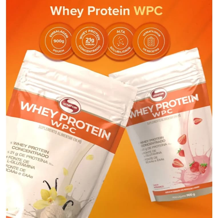 Whey Protein WPC Concentrado 900g - Vitafor