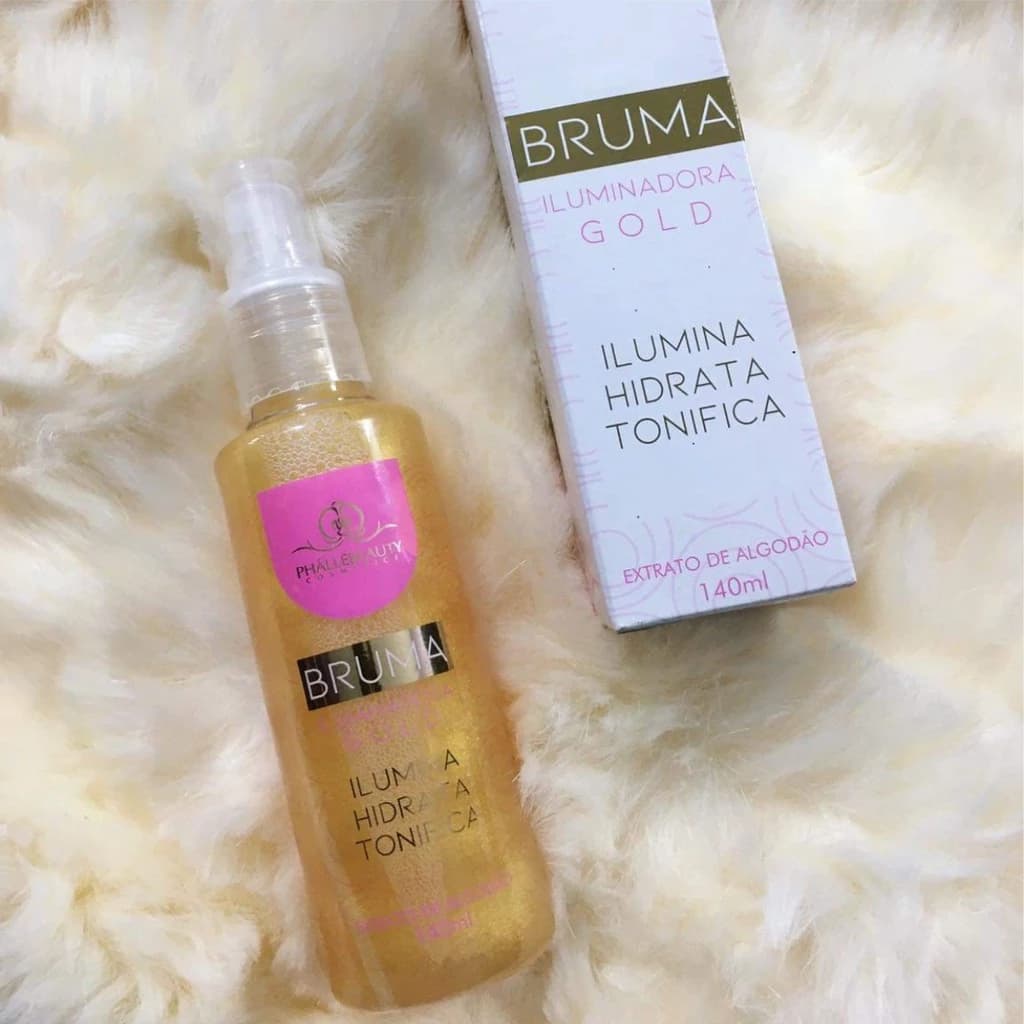 BRUMA FIXADORA PHÁLLEBEAUTY GOLD / BRUMA COM EXTRATO DE ALGODÃO