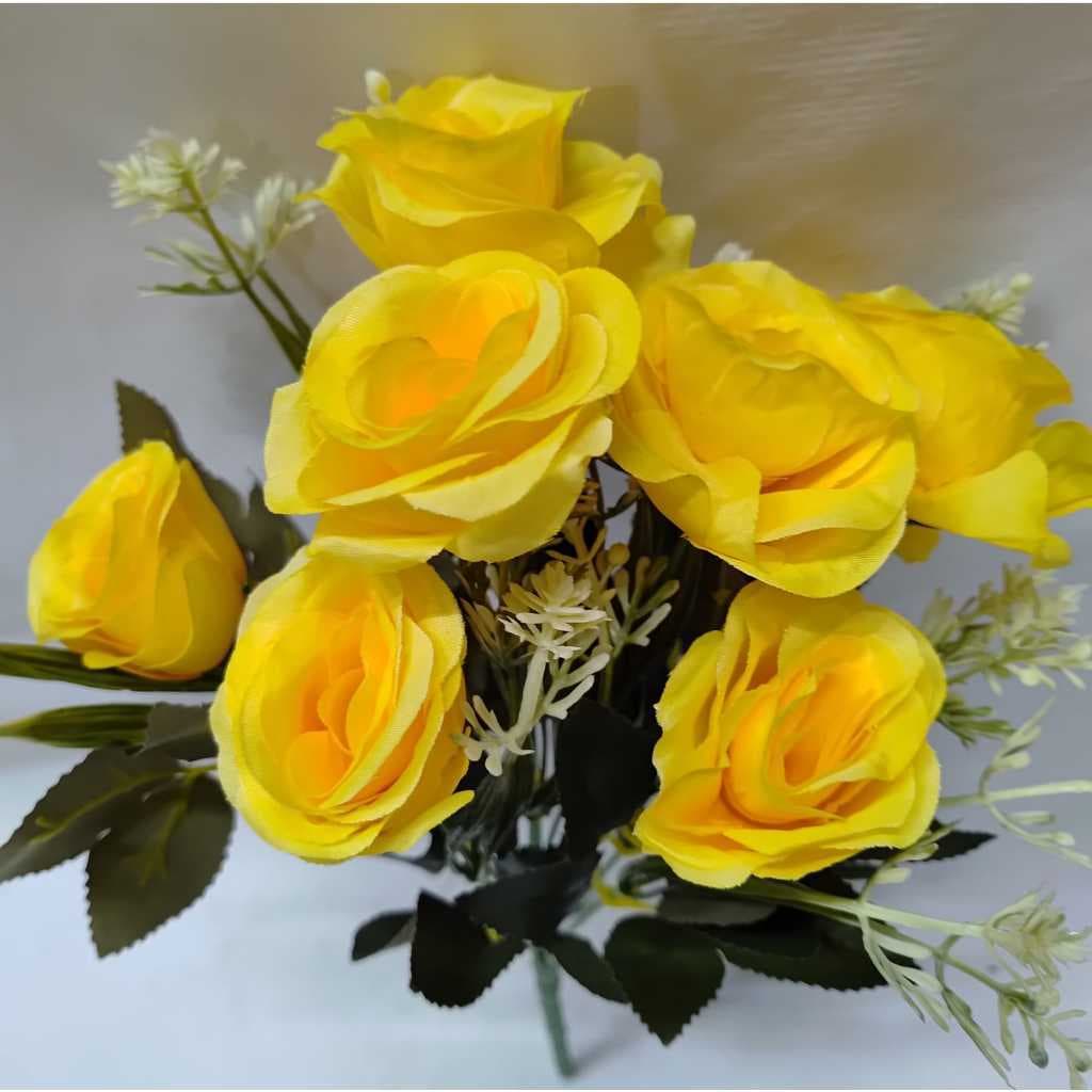 Rosa Artificial C/ 9 flores