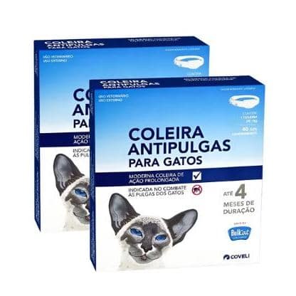 KIT 2Un Coleira BullCat Antipulgas para Gatos 40cm - Proteção Até 4 Meses de Duração