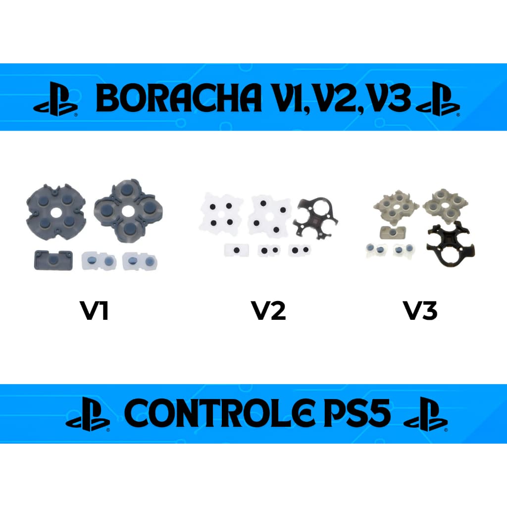 Borrachas Dos Botão Condutivas Para Controle Dualsense Ps5