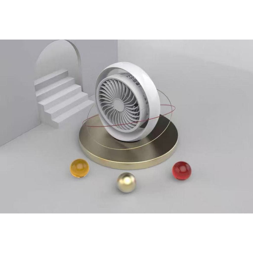 Mini ventilador portátil, Rotação de 360°,3 velocidades, operação silenciosa, bateria de 2400mah