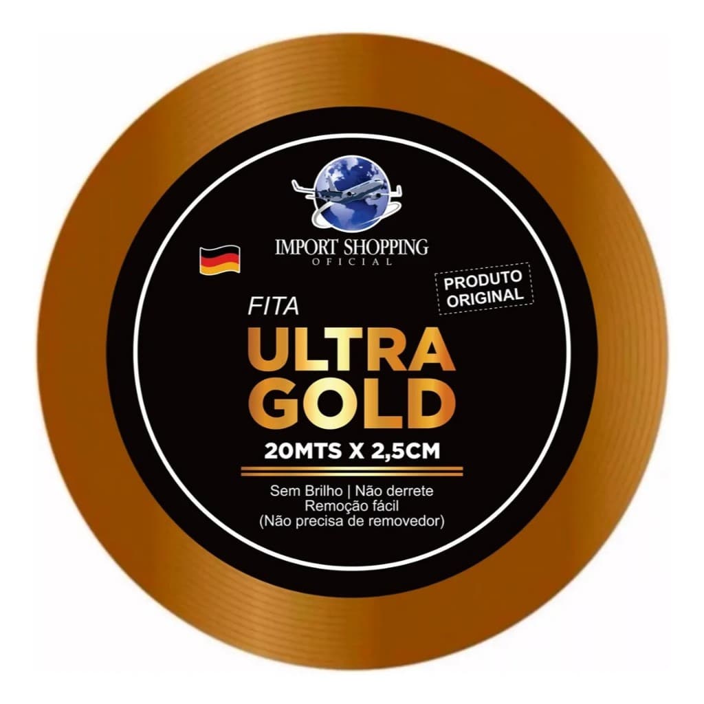 FITA DUPLA FACE - ULTRA GOLD + 20 METROS  2,5 CM PRÓTESE CAPILAR