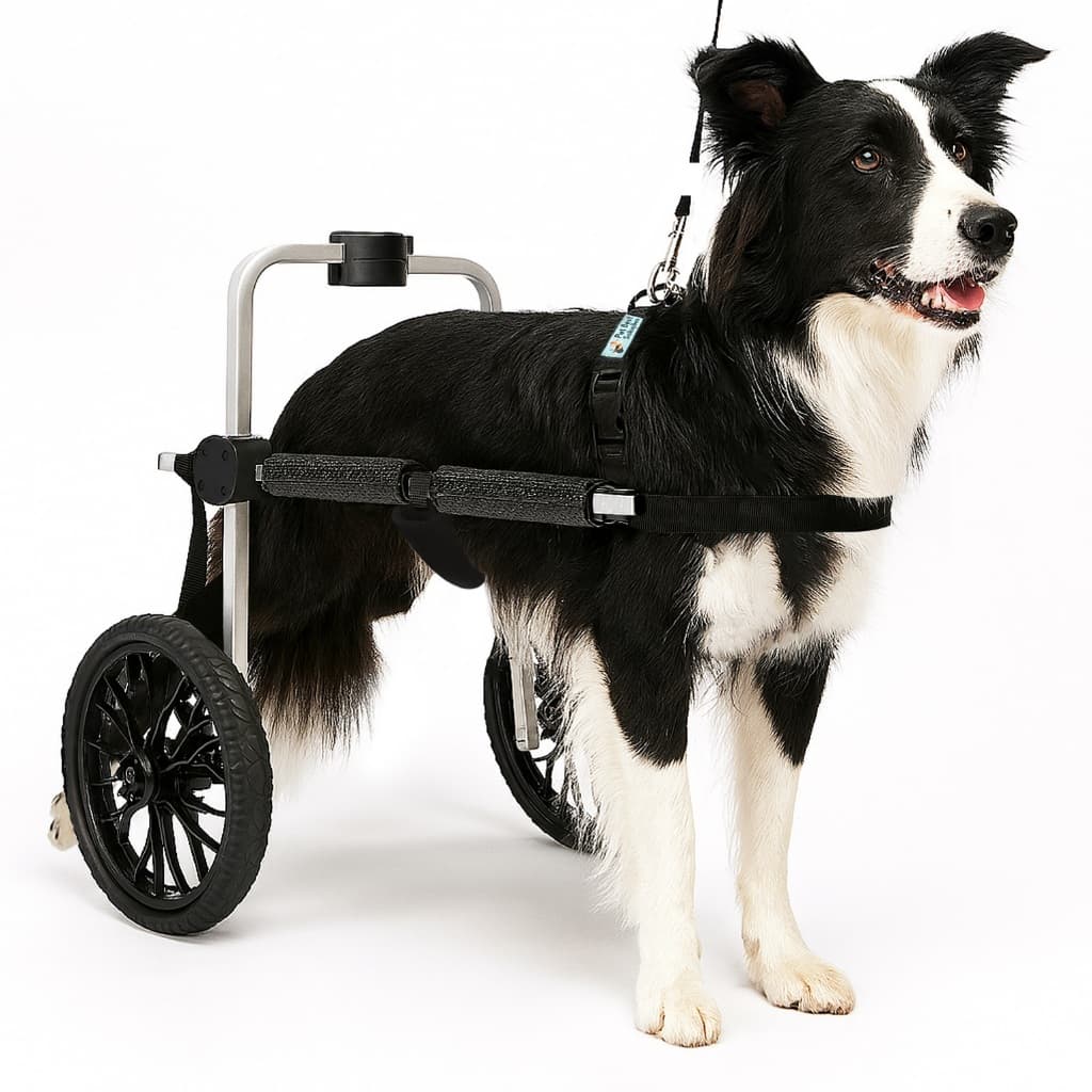 Cadeira 2 Rodas Tamanho G/RG Cachorro Traseira Regulável Deficiente Paraplégico